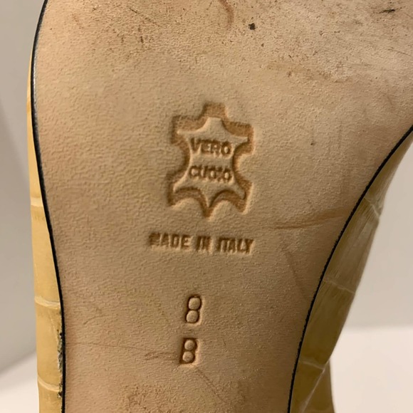 Renzo Fontanelli Vintage Block Heel Sling Back Sandals Women's Size 8B - Picture 10 of 11